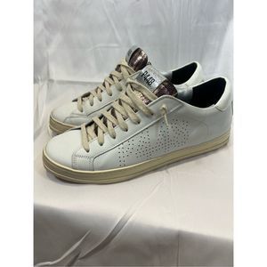 P448 unisex Low-Profile Lace-up Sneakers White Size 43